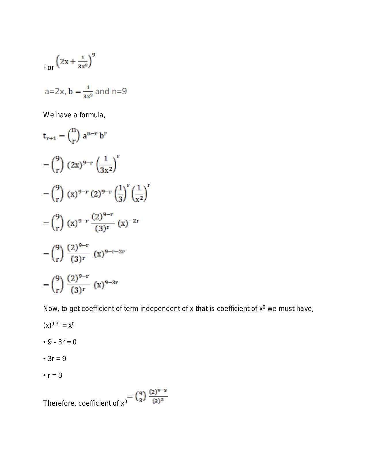 Chapter 10: Binomial Theorem: RS Aggarwal Class 11 Solutions  - Page 60