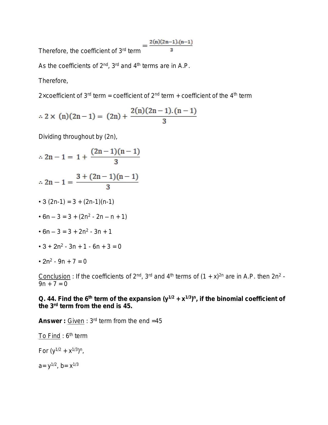 Chapter 10: Binomial Theorem: RS Aggarwal Class 11 Solutions  - Page 70