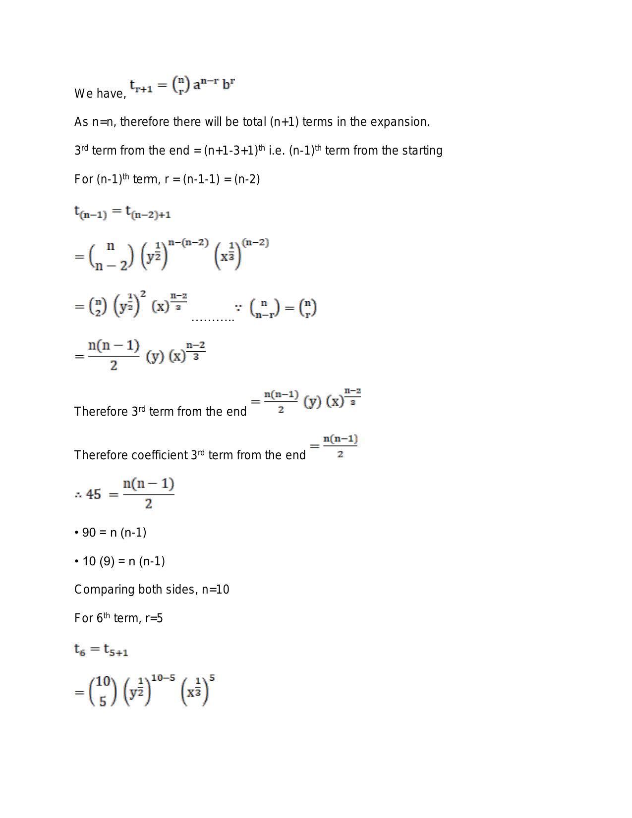 Chapter 10: Binomial Theorem: RS Aggarwal Class 11 Solutions  - Page 71