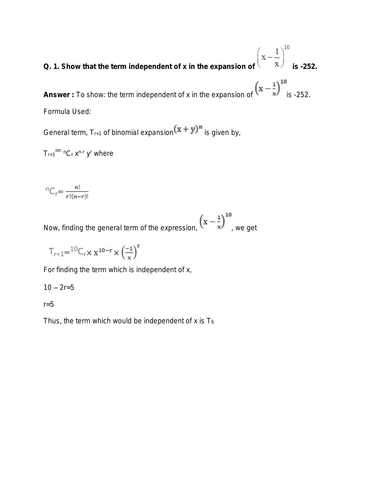 Chapter 10: Binomial Theorem: RS Aggarwal Class 11 Solutions  - Page 79