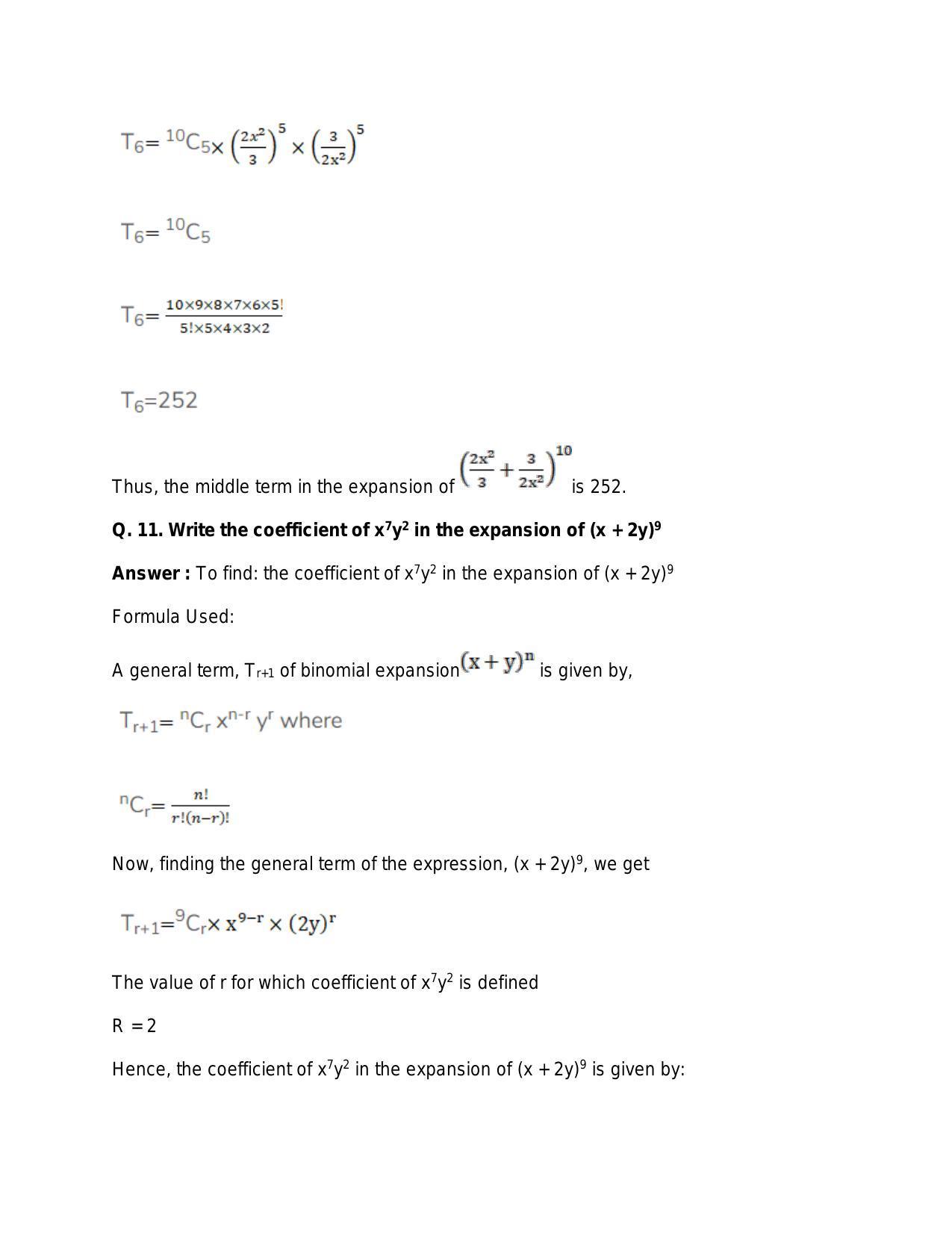Chapter 10: Binomial Theorem: RS Aggarwal Class 11 Solutions  - Page 90
