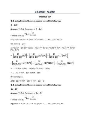 Chapter 10: Binomial Theorem: RS Aggarwal Class 11 Solutions 