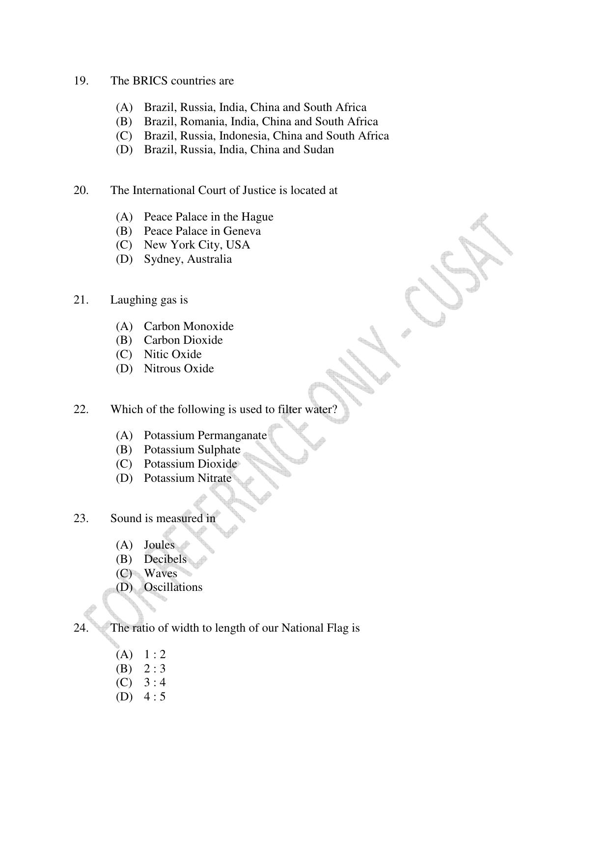 CUSAT CAT 2023 BIOETHICS Question Paper - Page 4