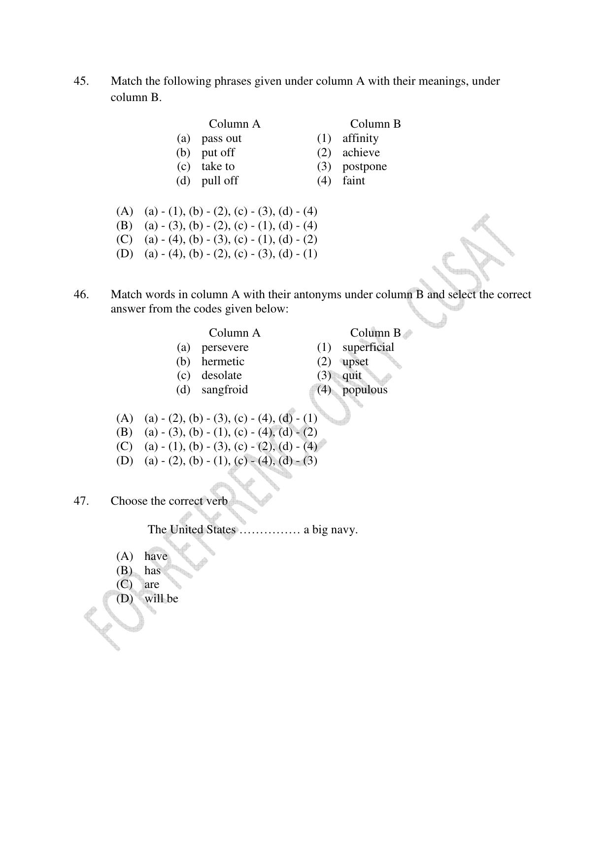 CUSAT CAT 2023 BIOETHICS Question Paper - Page 10