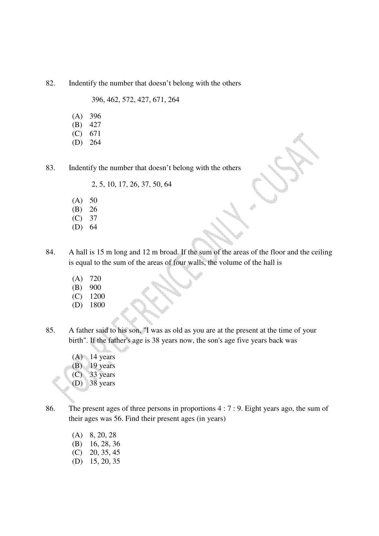 CUSAT CAT 2023 BIOETHICS Question Paper - Page 20