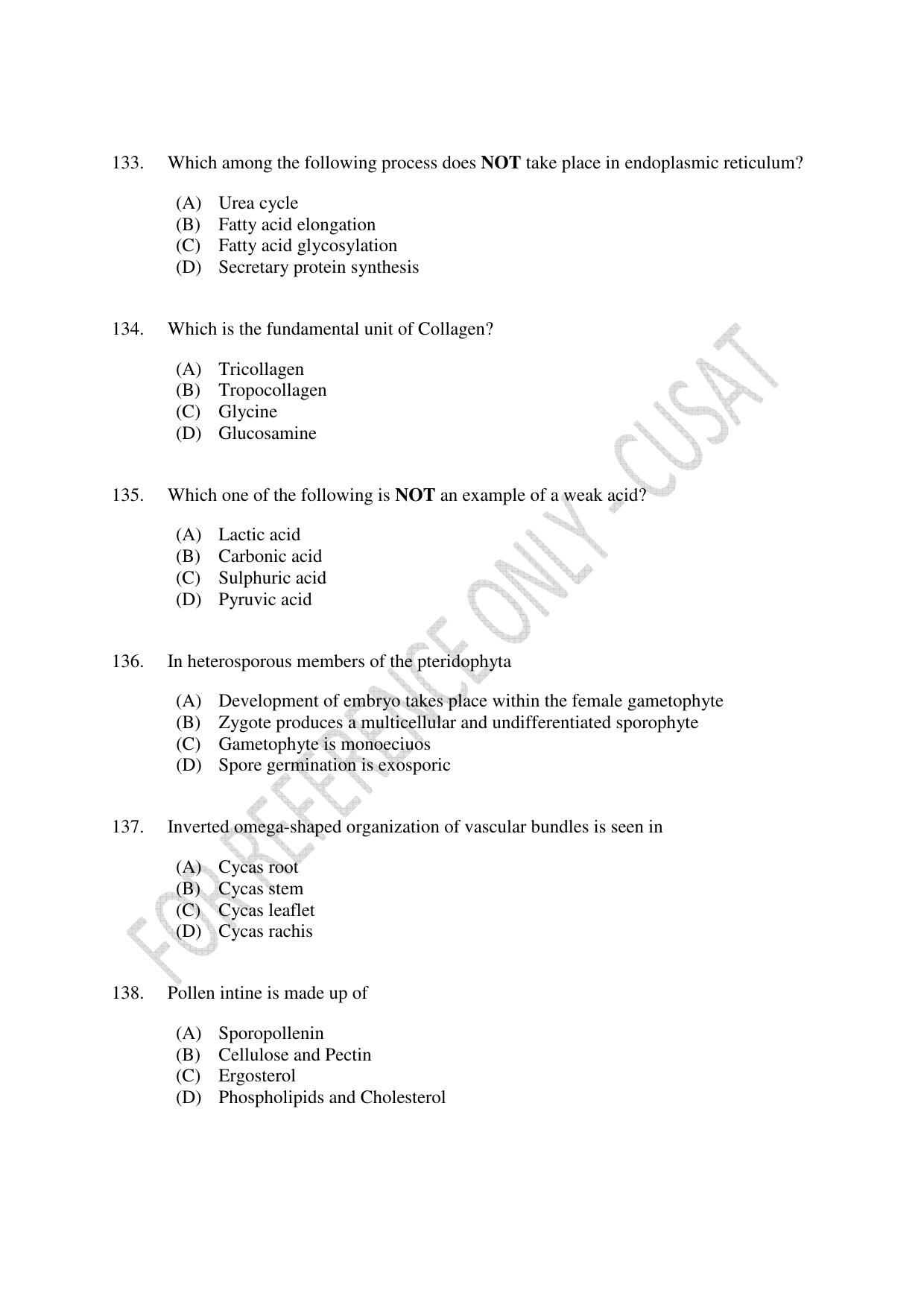 CUSAT CAT 2023 BIOETHICS Question Paper - Page 31