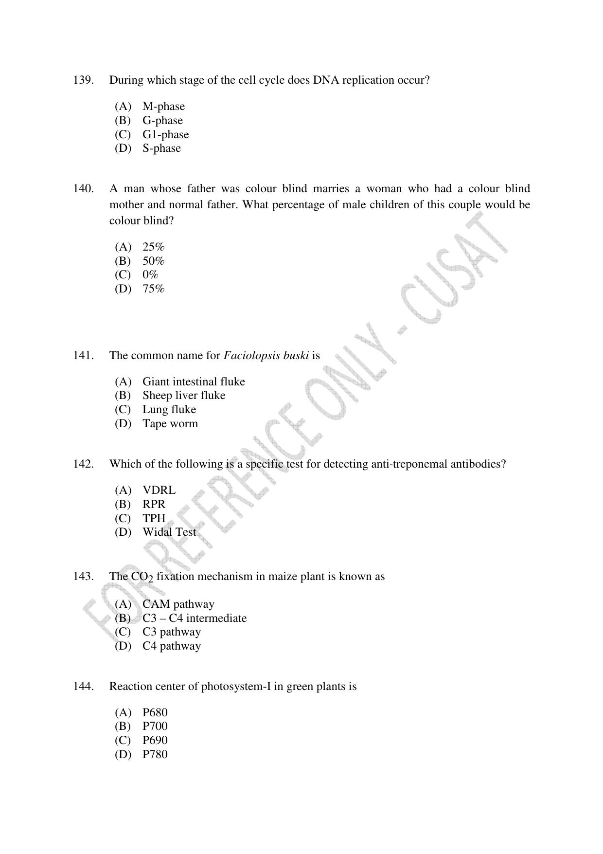CUSAT CAT 2023 BIOETHICS Question Paper - Page 32