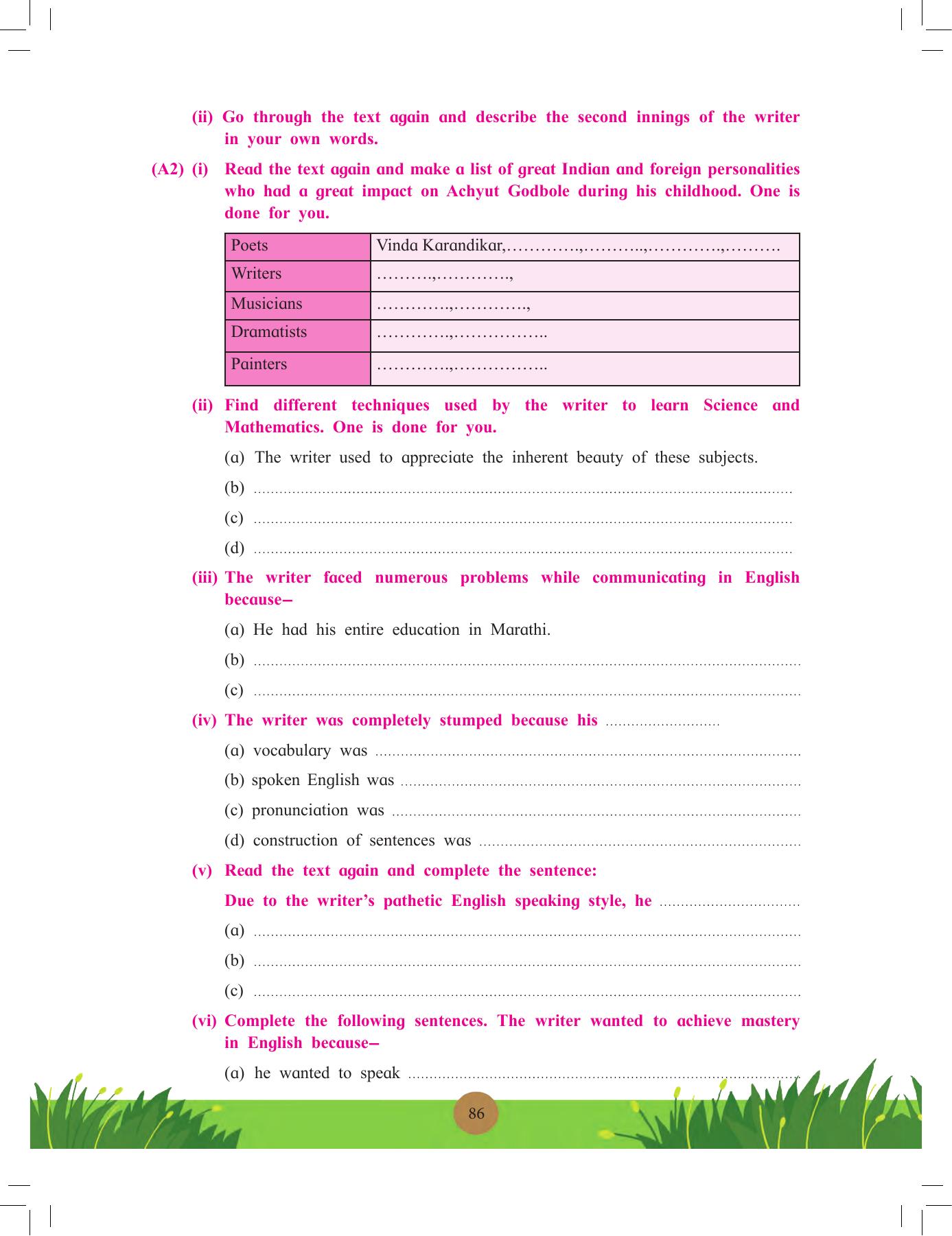 Maharashtra Board Class 12 English Textbook - Page 100