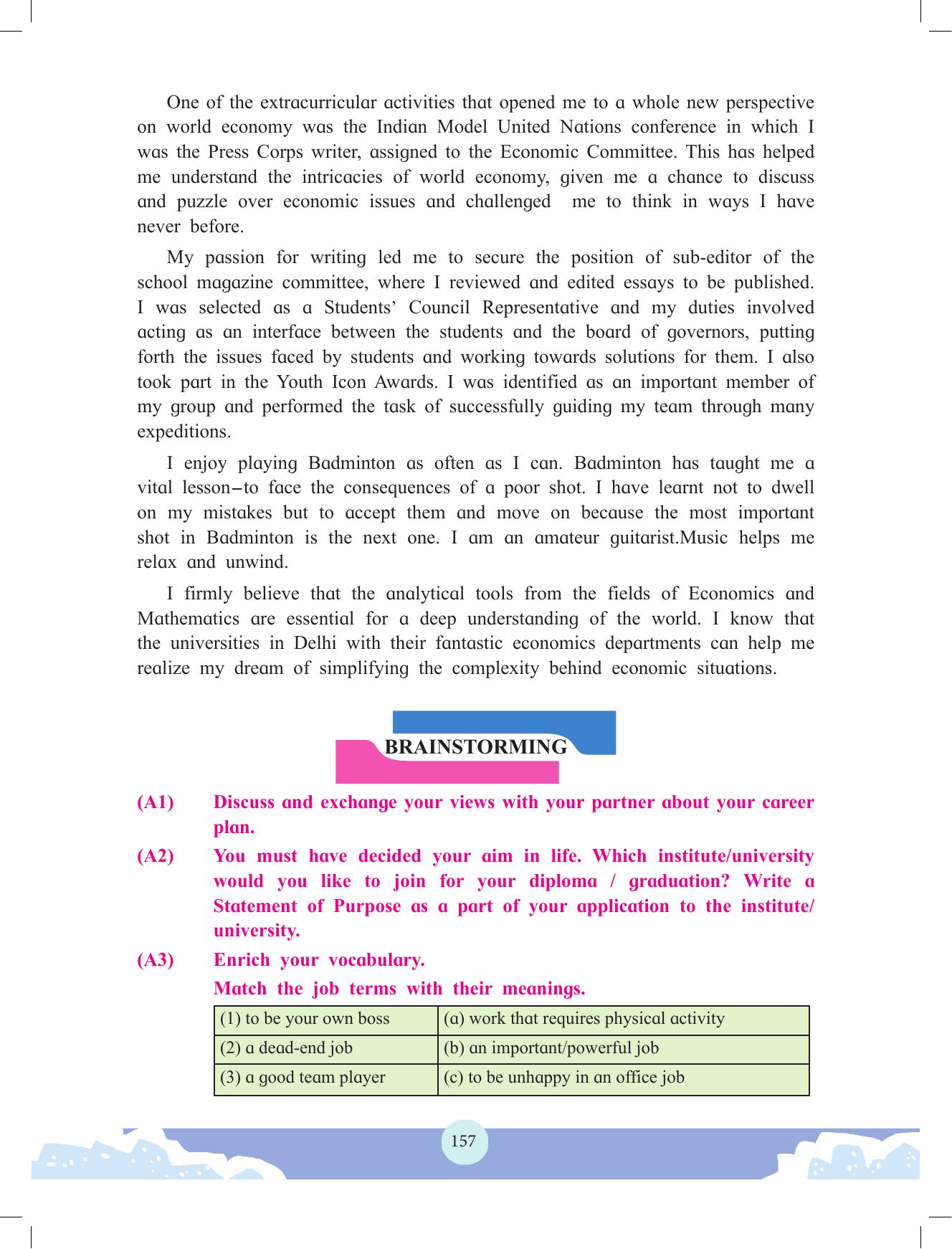 Maharashtra Board Class 12 English Textbook - Page 171