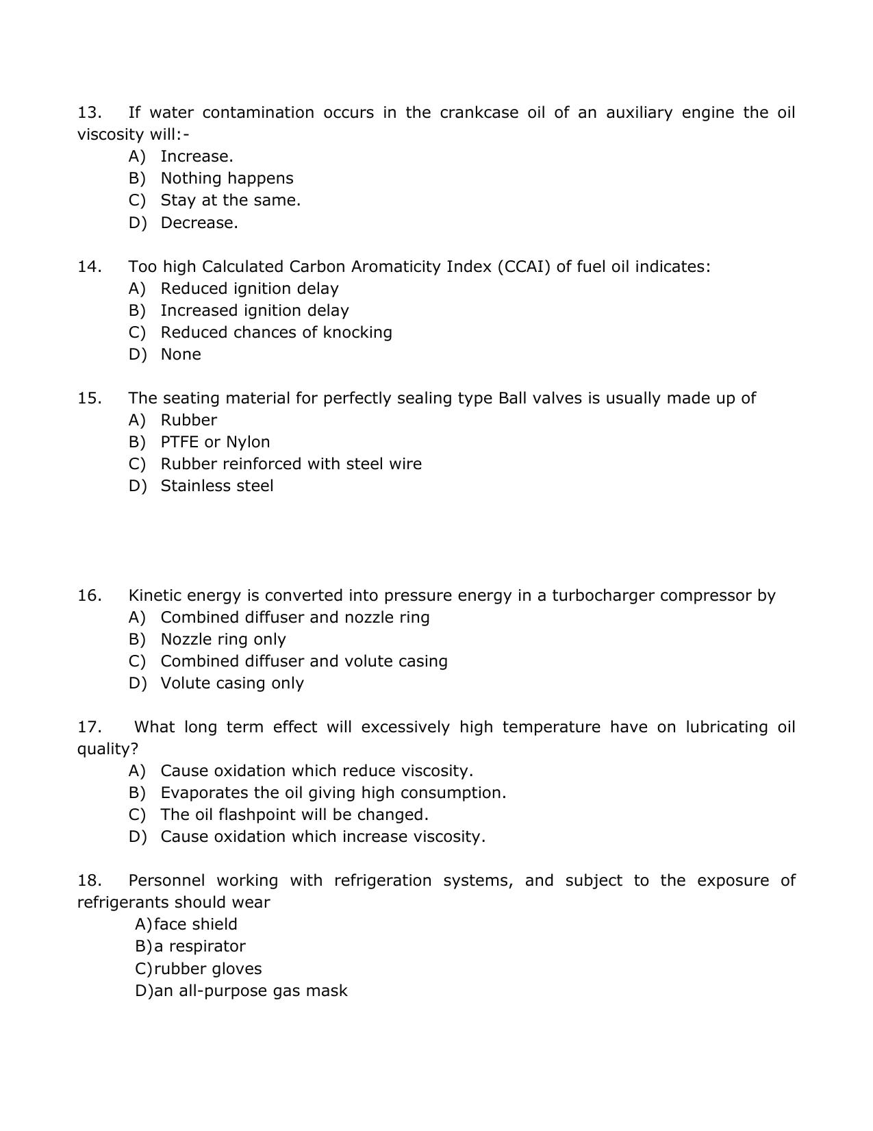 IMU CET M.Tech - Marine Engineering Sample Paper - Page 12