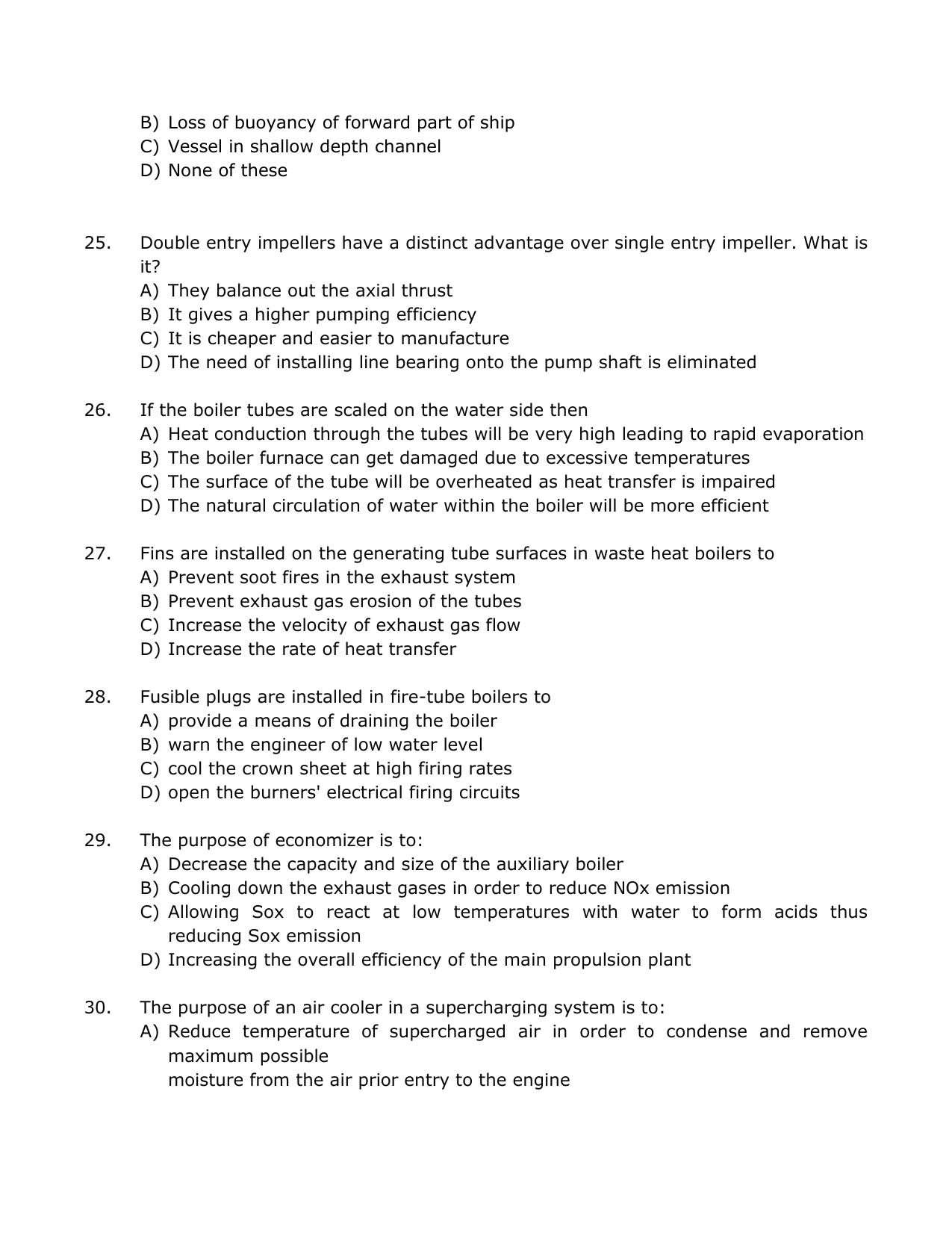 IMU CET M.Tech - Marine Engineering Sample Paper - Page 14