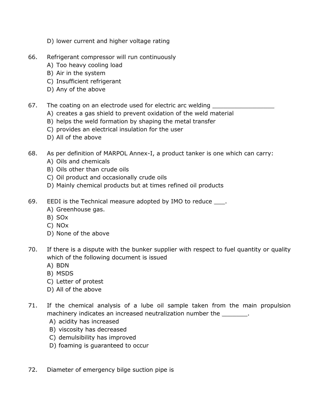 IMU CET M.Tech - Marine Engineering Sample Paper - Page 21