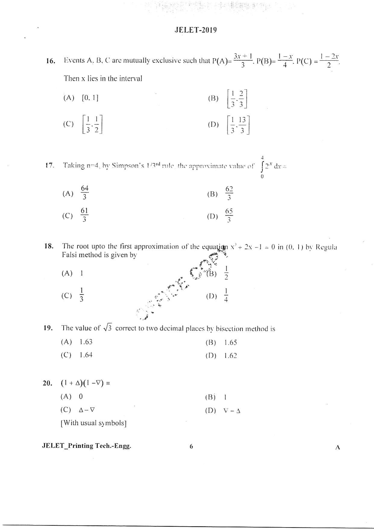 WBJEE  JELET 2019 ( Printing) - Page 5