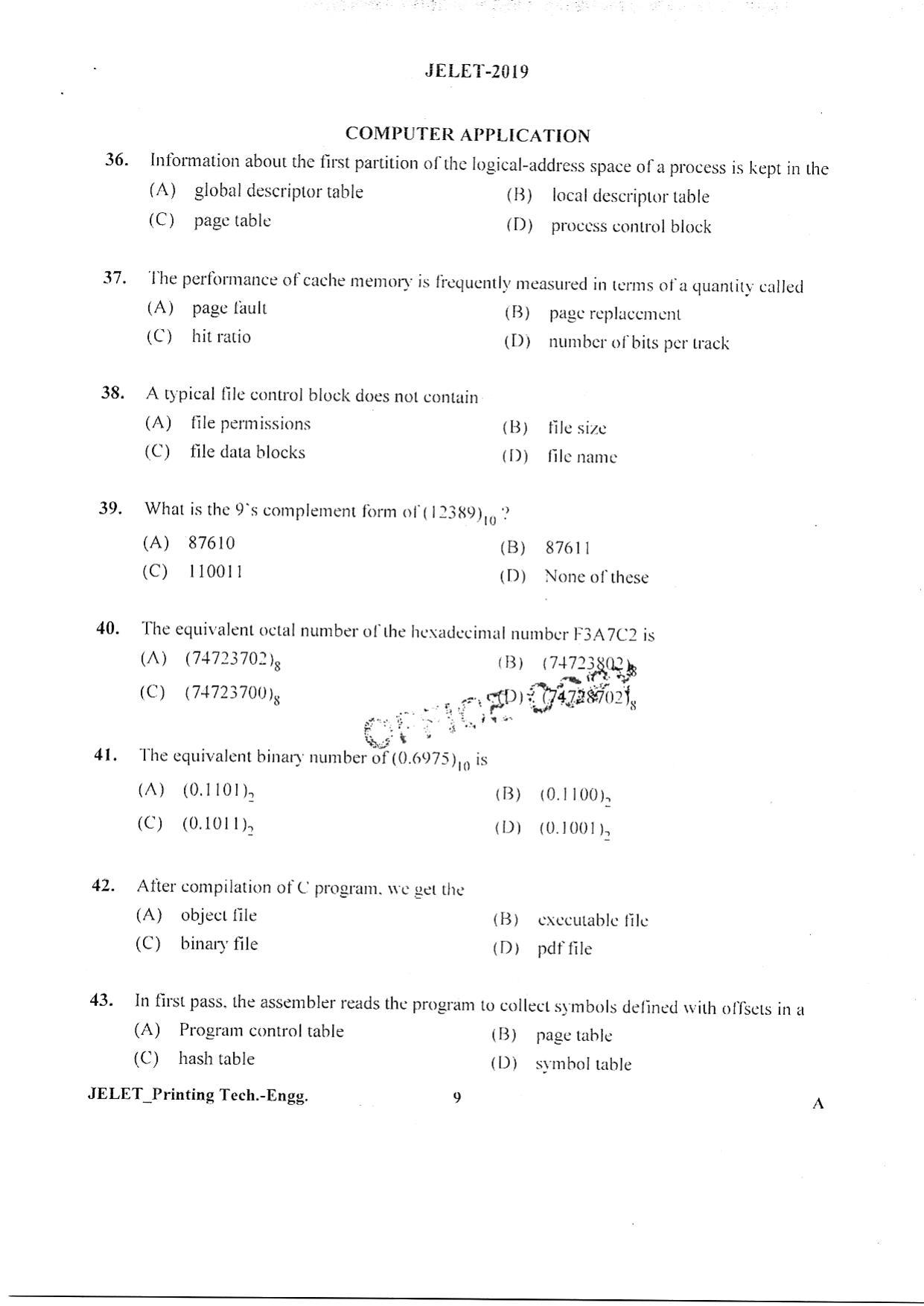 WBJEE  JELET 2019 ( Printing) - Page 8