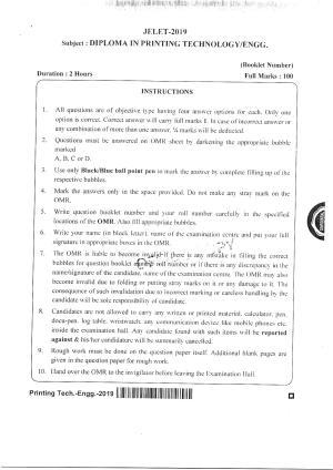 WBJEE  JELET 2019 ( Printing)