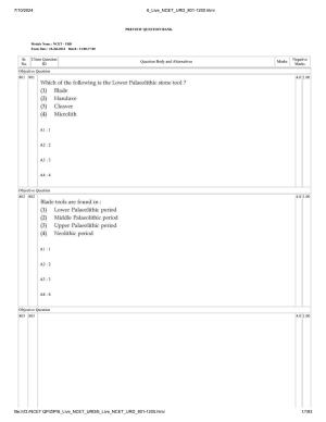 NCET 2024 Question Paper (Q 801-1200)
