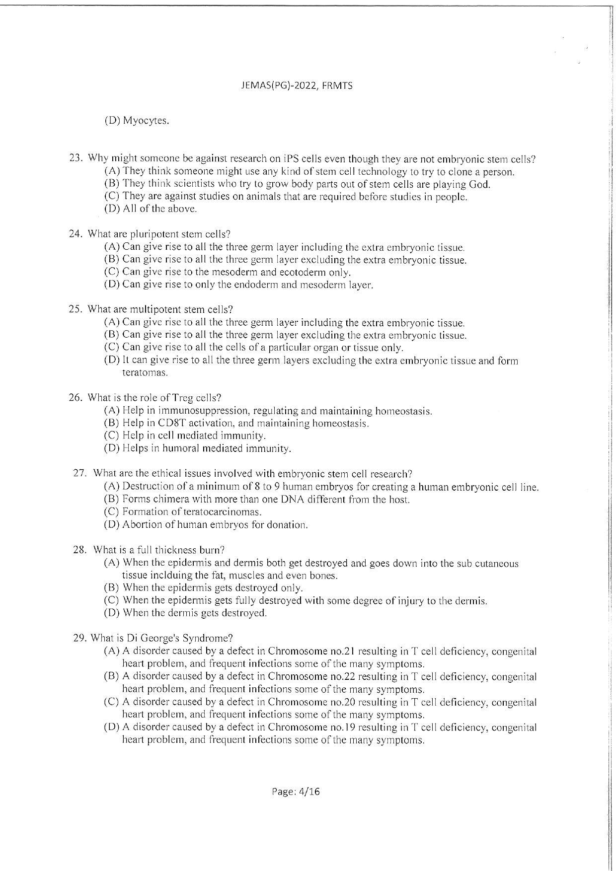 WBJEEB JEMAS (PG) 2022 FRMTS Question Paper - Page 6