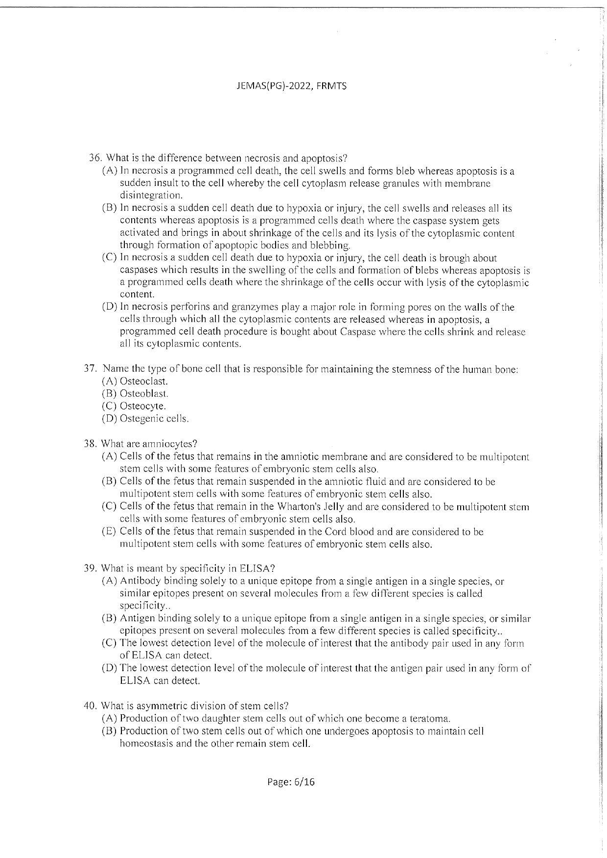 WBJEEB JEMAS (PG) 2022 FRMTS Question Paper - Page 8