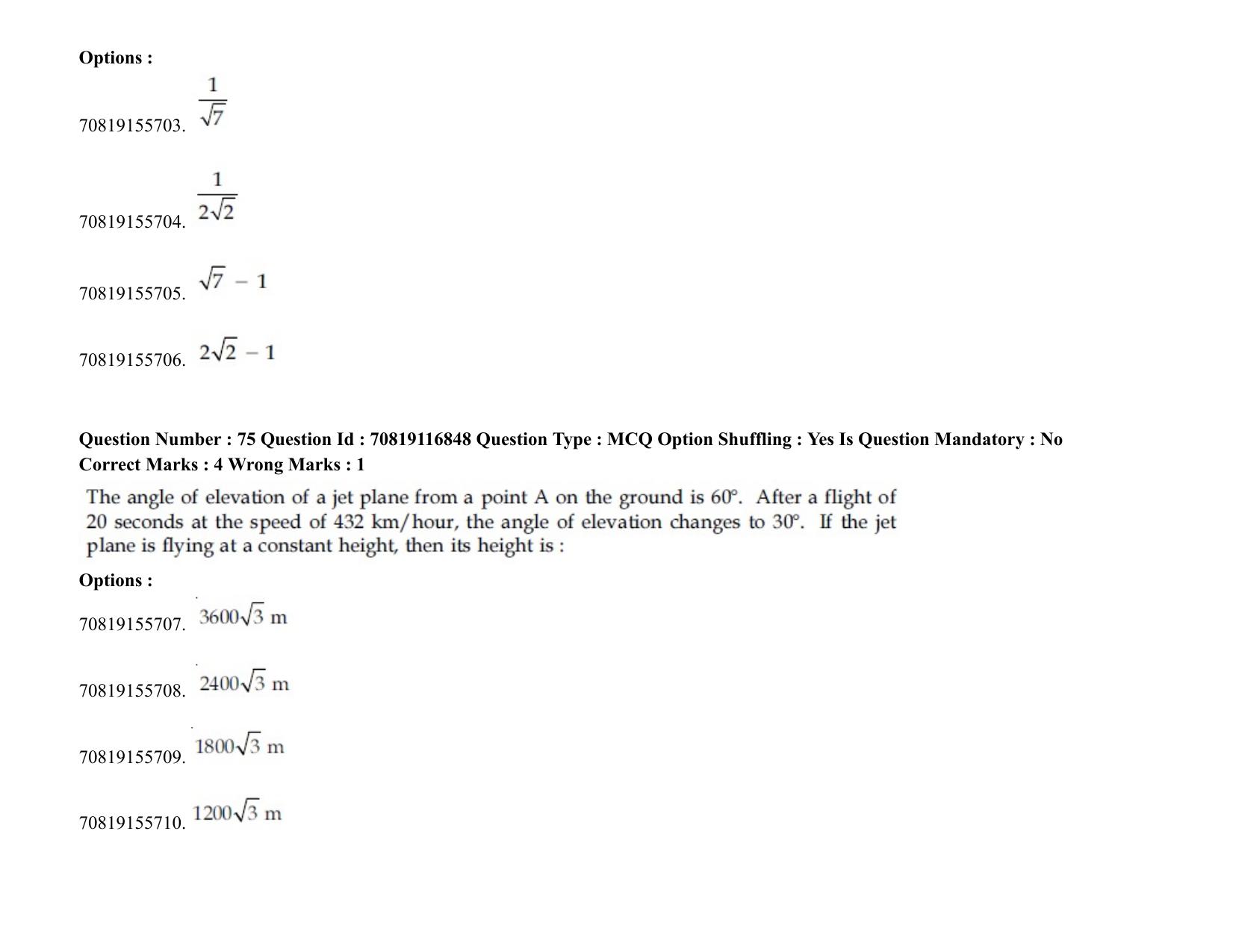 JEE Mains 2021: BTech EK (Shift 2) 24-02-2021 Question Paper - Page 94