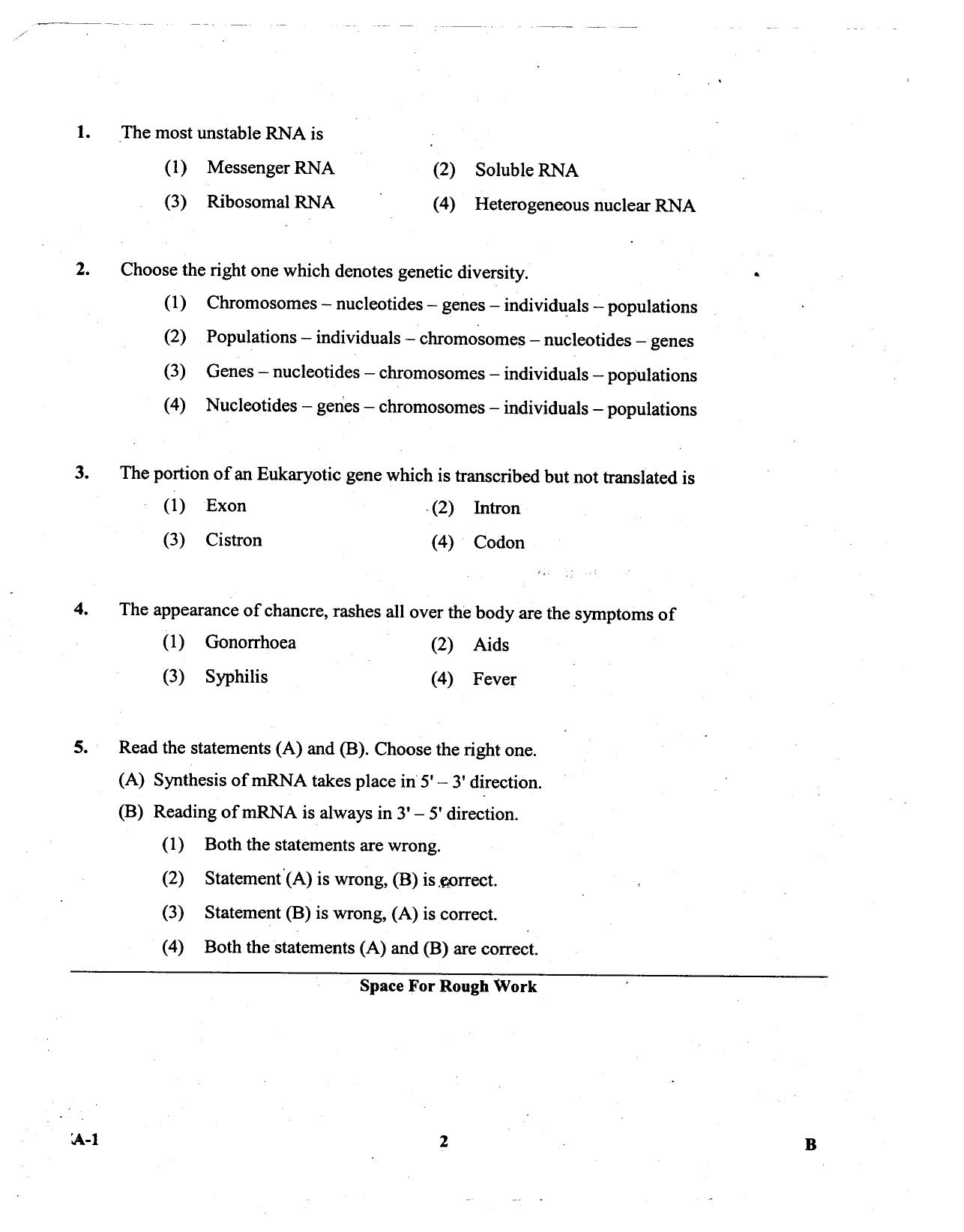 KCET Biology 2013 Question Papers - Page 2