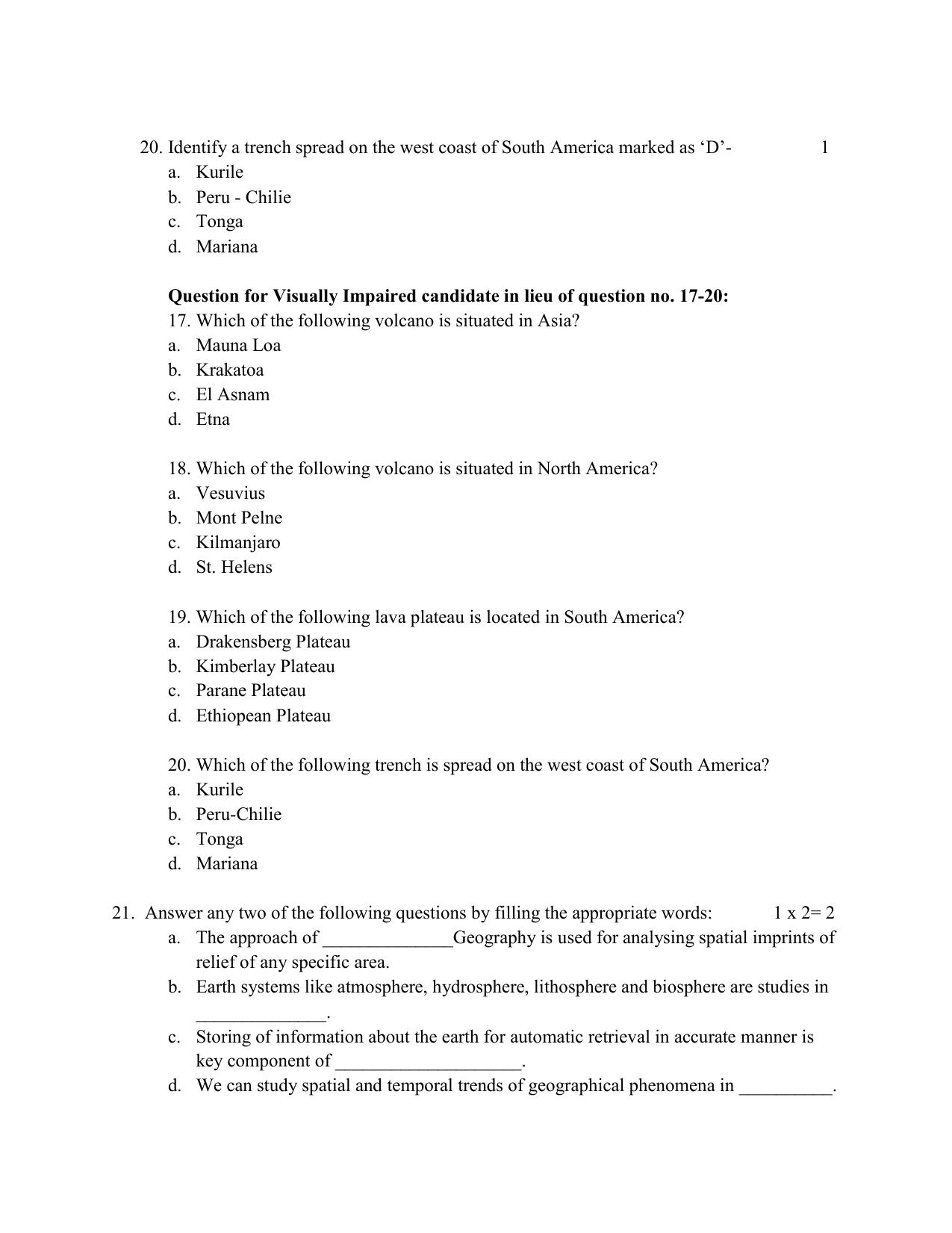 NIOS Class 12 Geography (Old) Sample Paper - Page 7