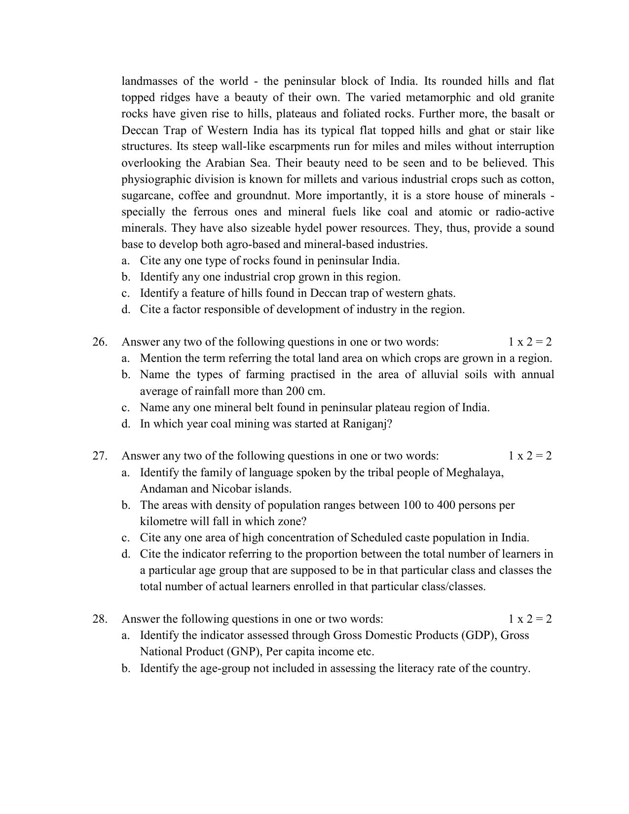NIOS Class 12 Geography (Old) Sample Paper - Page 9