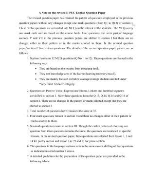 Karnataka II PUC English Model Question Paper 2023