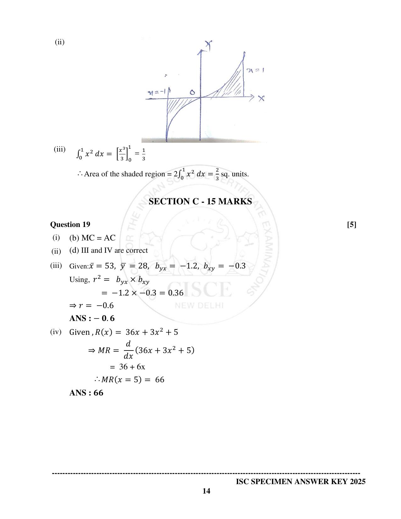ISC Class 12 2025 MATHEMATICS (SQP & AK) Specimen Paper - Page 26