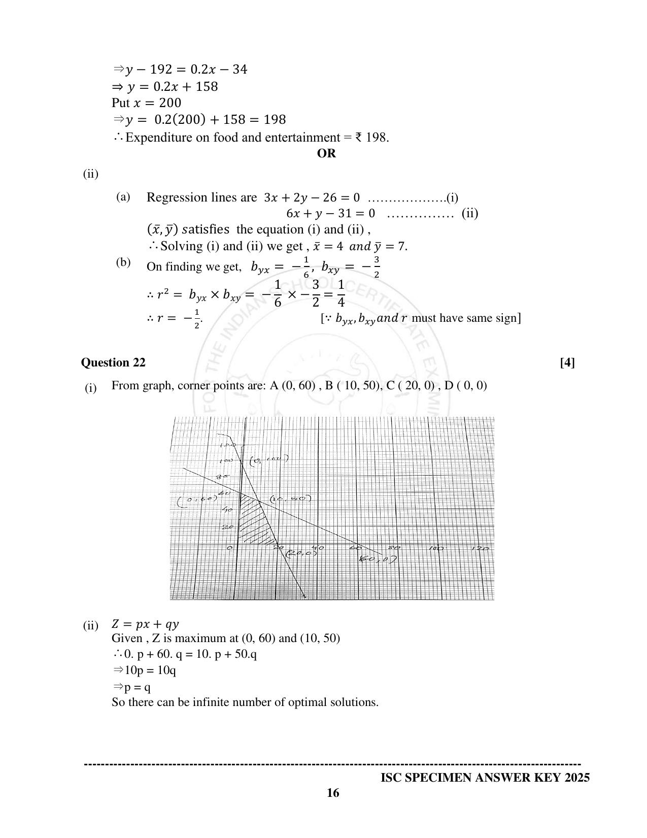 ISC Class 12 2025 MATHEMATICS (SQP & AK) Specimen Paper - Page 28