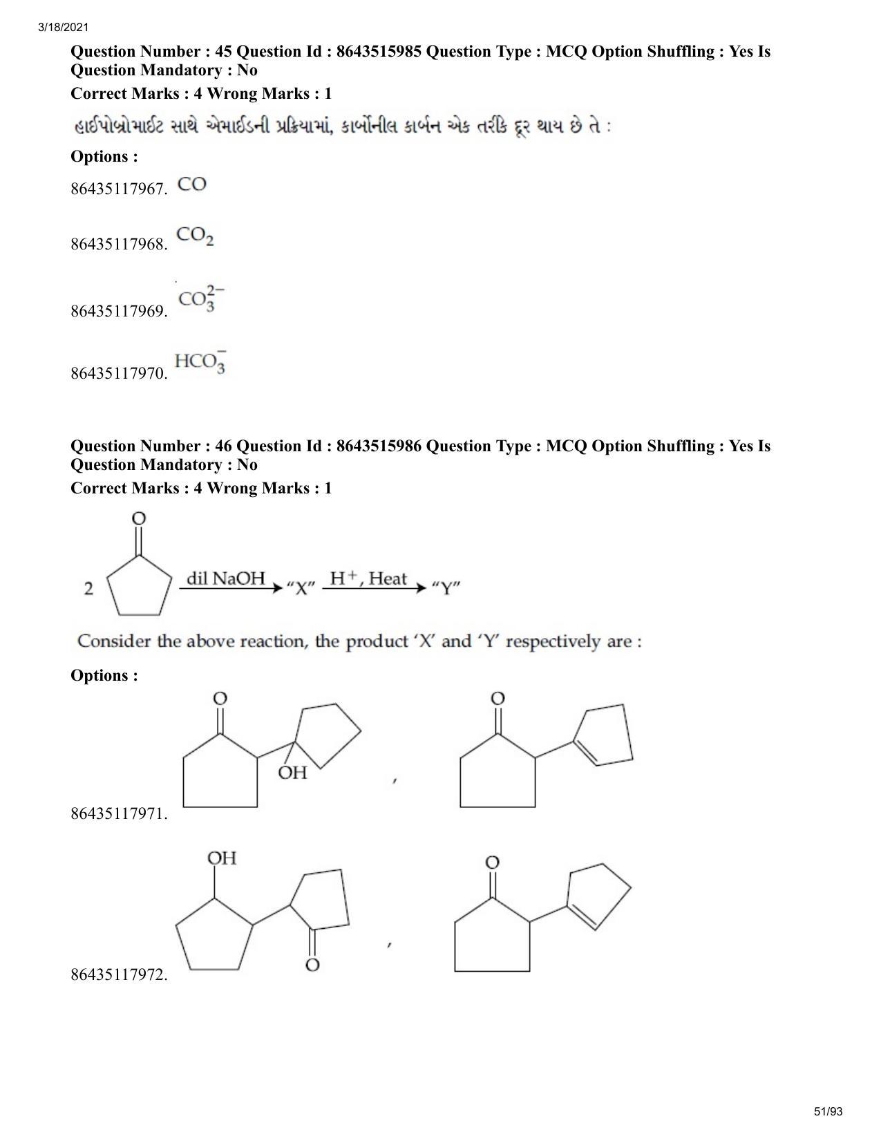JEE Mains 2021: BTech EG (Shift 2) 18-03-2021 Question Paper - Page 51
