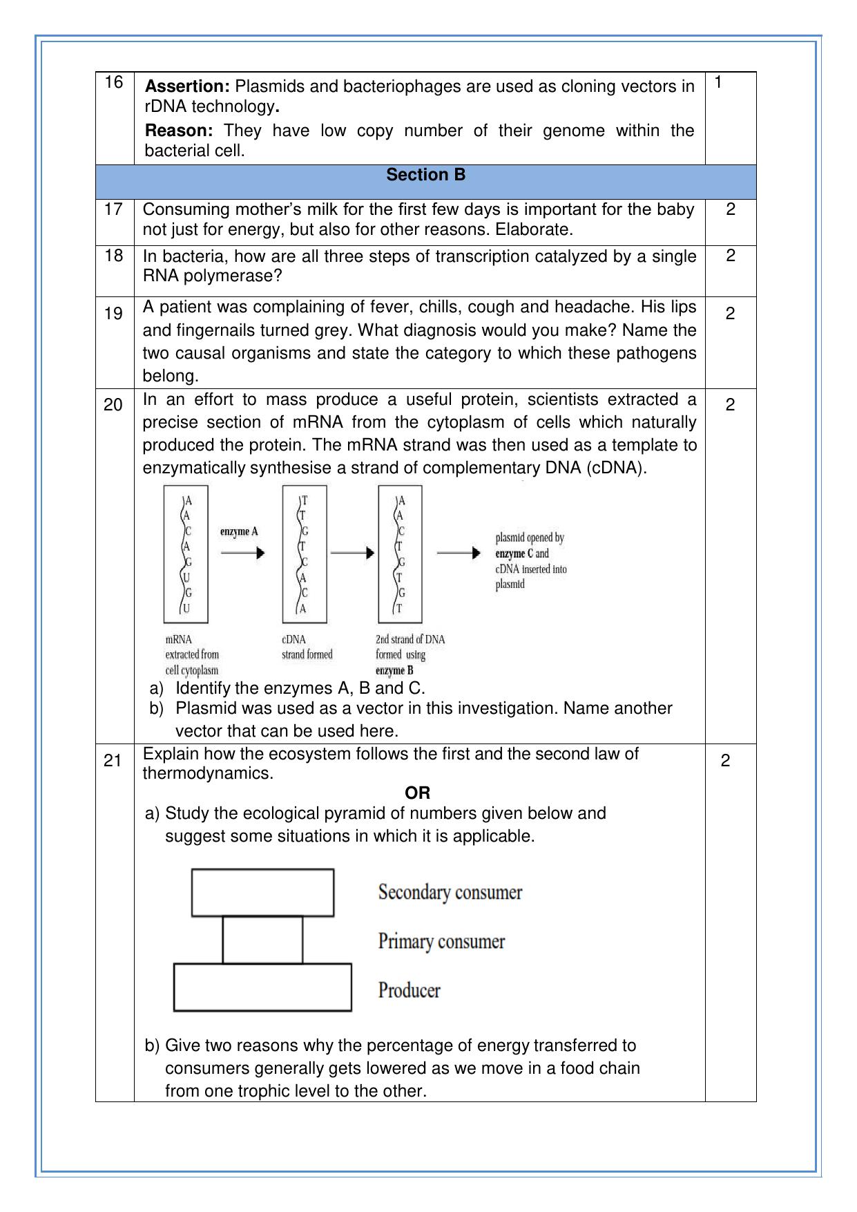 CBSE Class 12 Biology SET 2 Practice Questions 2023-24  - Page 4