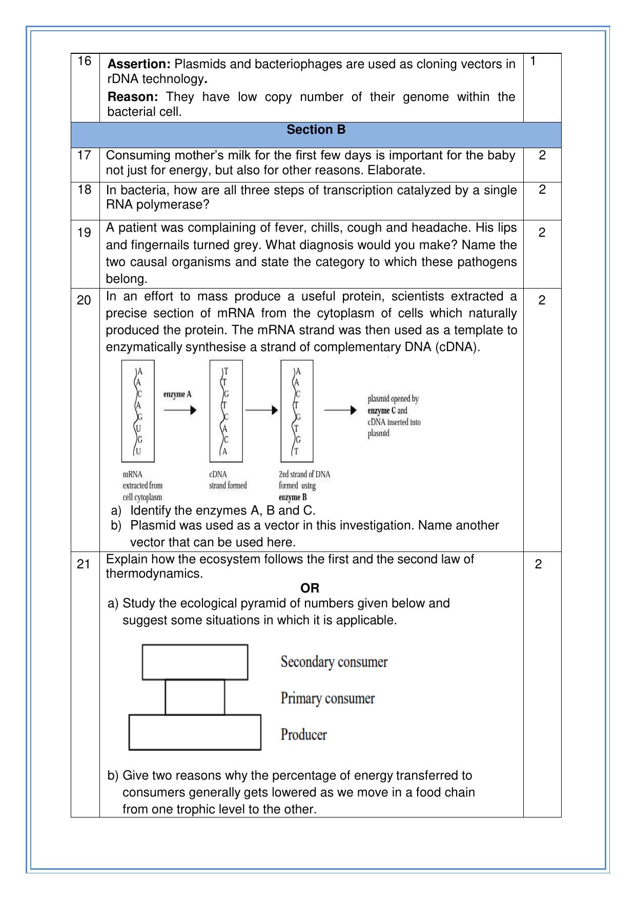 CBSE Class 12 Biology SET 2 Practice Questions 2023-24 - Page 4