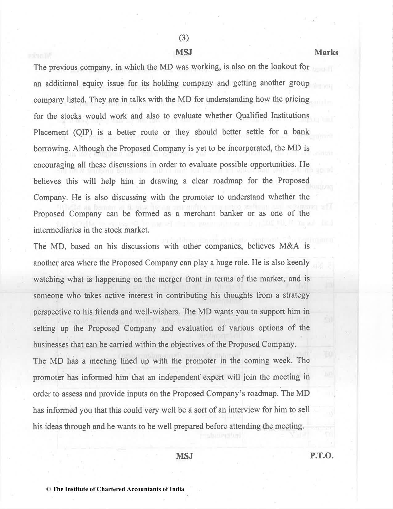 CA Final Dec 2021 Question Paper - Paper 6B – Financial Services and Capital Markets - Page 3