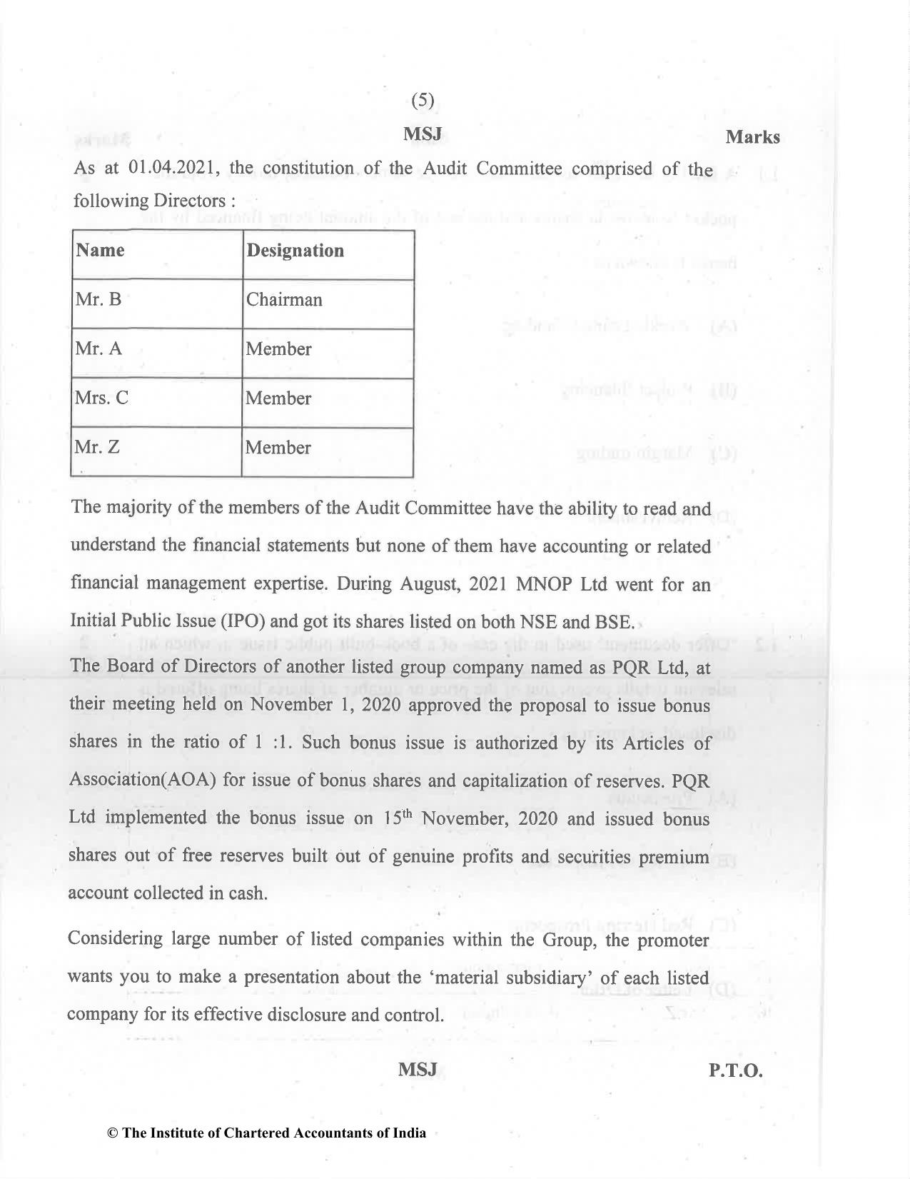 CA Final Dec 2021 Question Paper - Paper 6B – Financial Services and Capital Markets - Page 5
