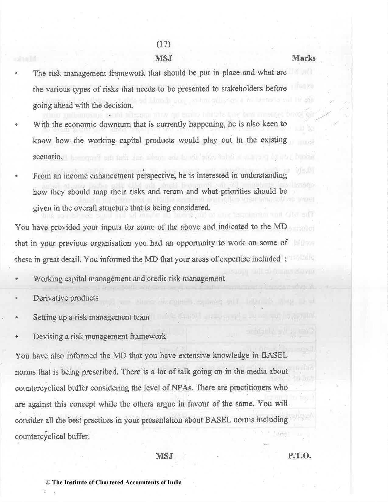 CA Final Dec 2021 Question Paper - Paper 6B – Financial Services and Capital Markets - Page 17