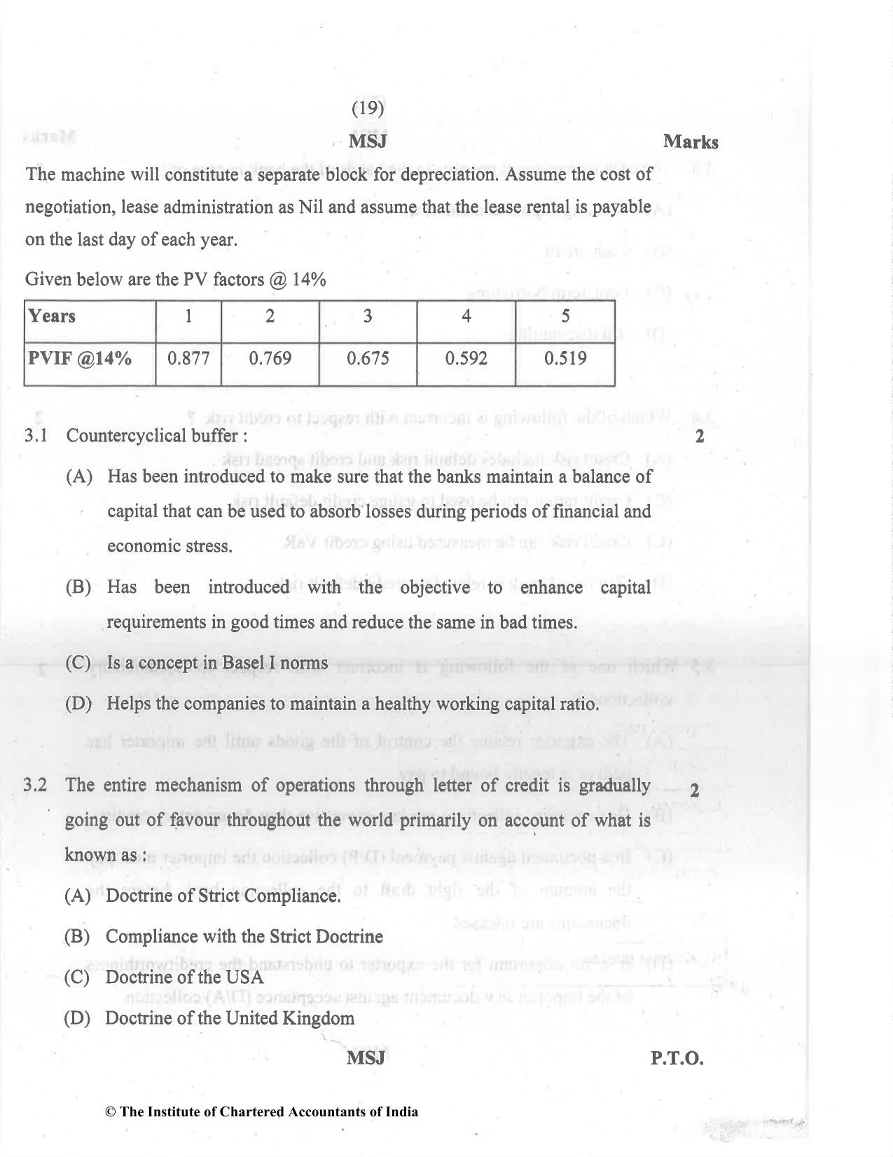 CA Final Dec 2021 Question Paper - Paper 6B – Financial Services and Capital Markets - Page 19