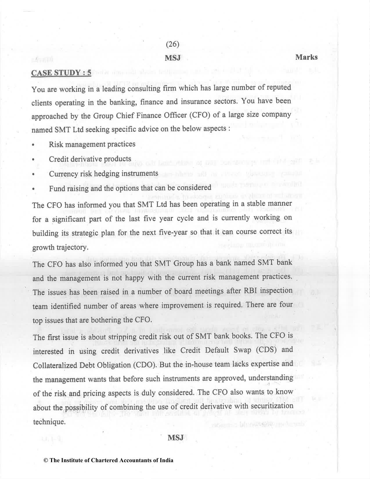 CA Final Dec 2021 Question Paper - Paper 6B – Financial Services and Capital Markets - Page 26