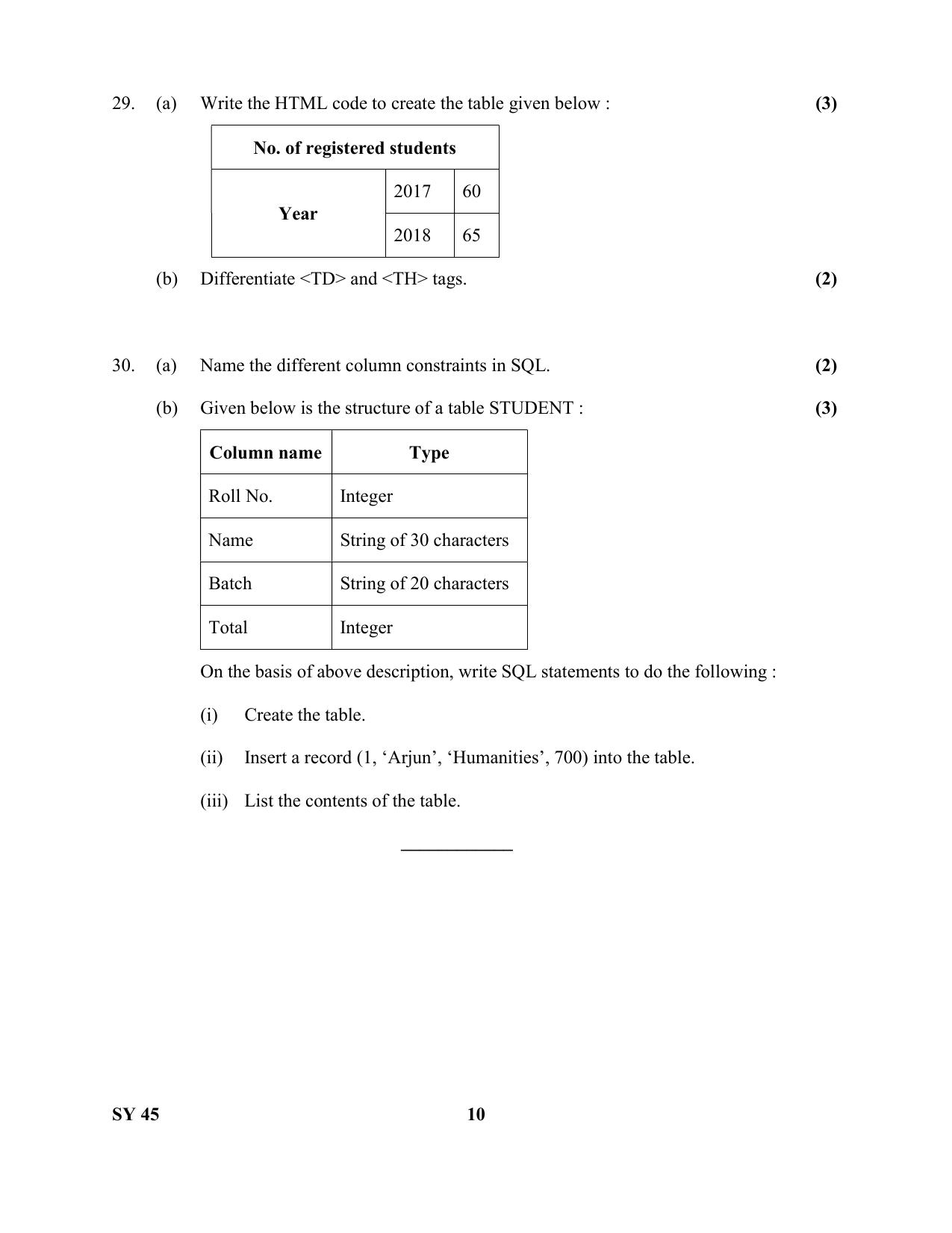  Kerala Plus Two 2019 Computer Applications (Humanities) Question Paper - Page 10