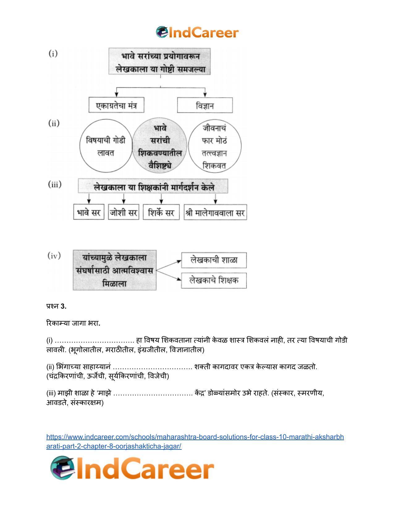 Maharashtra Board Solutions for Class 10- Marathi Aksharbharati (Part- 2): Chapter 8- ऊर्जाशक्तीचा जागर - Page 25
