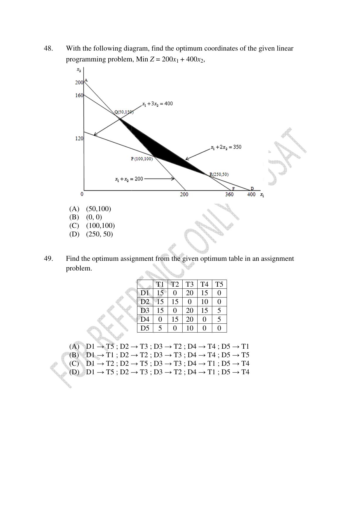 CUSAT CAT 2023 Statistics Question Paper - Page 12