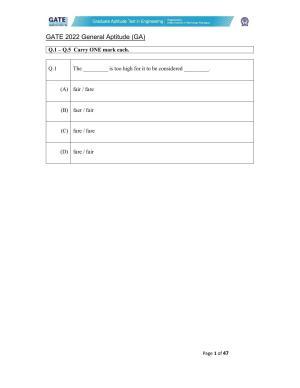 GATE 2022 Biomedical Engineering (BM) Question Paper