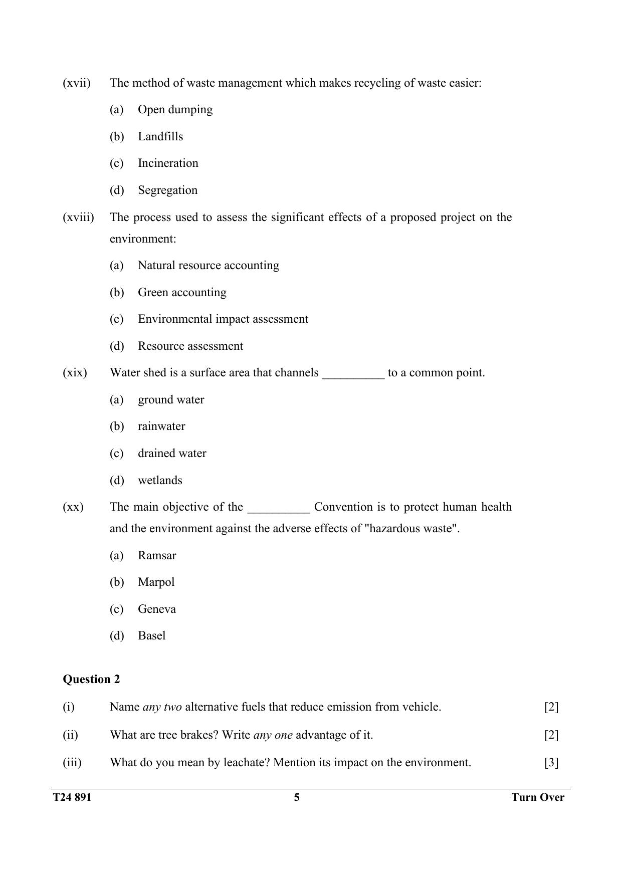 ICSE Class 10 Environmental Applications 2024 Question Paper - Page 5