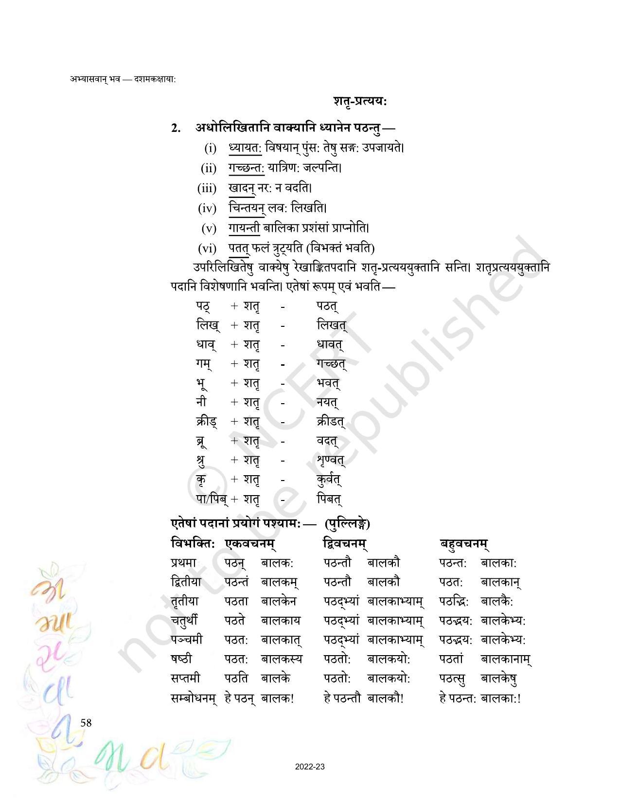 NCERT Book for Class 10 Sanskrit Chapter 8 प्रत्‍यया: - Page 2