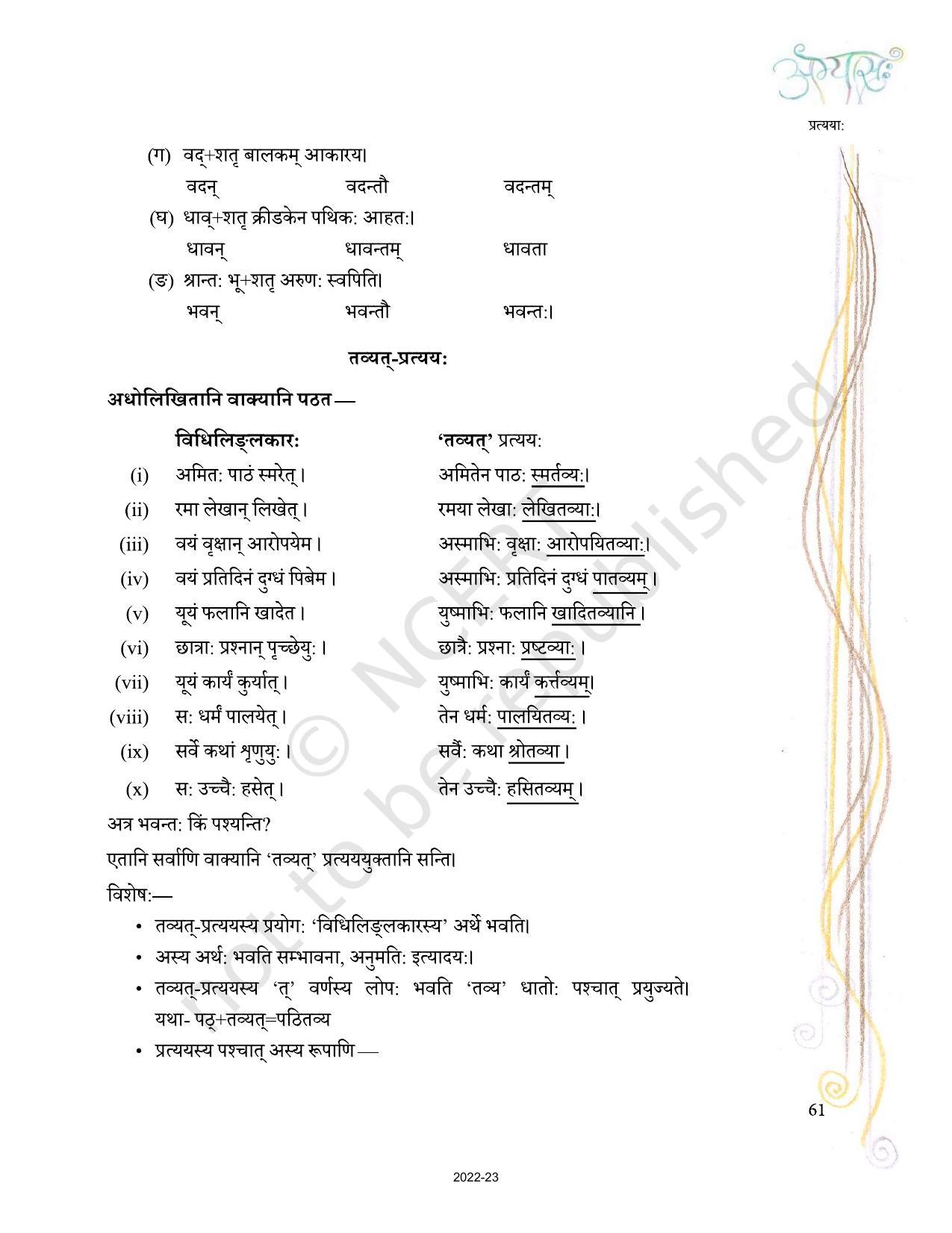 NCERT Book for Class 10 Sanskrit Chapter 8 प्रत्‍यया: - Page 5