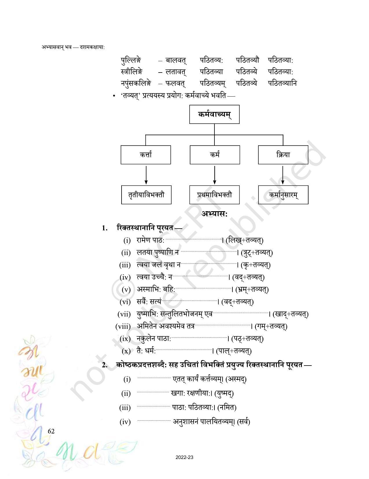 NCERT Book for Class 10 Sanskrit Chapter 8 प्रत्‍यया: - Page 6