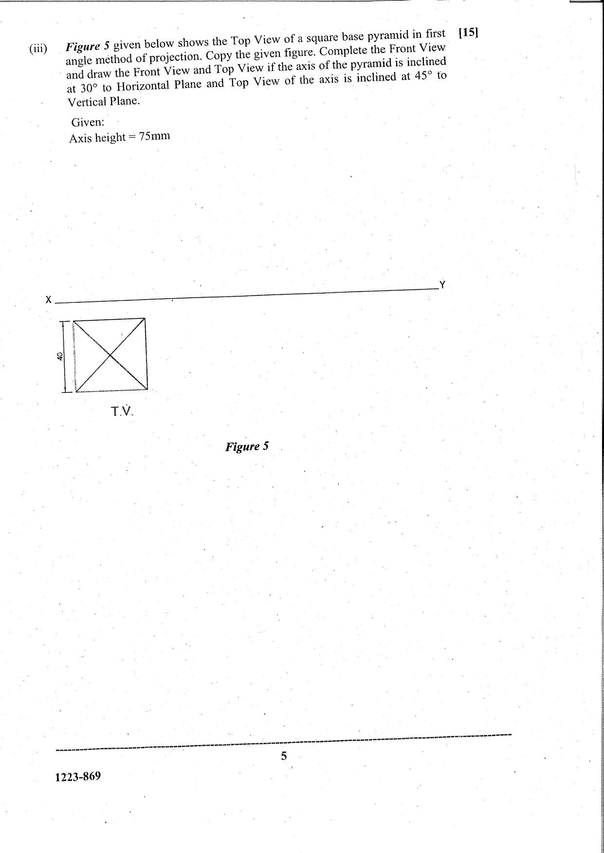 ISC Class 12 Geometrical & Mechanical Drawing 2023 Question Paper - Page 5
