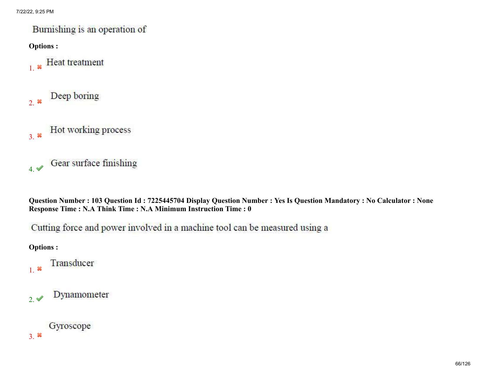 AP ECET 2022 - MECHANICAL ENGINEERING Question Paper With Preliminary Keys - Page 66