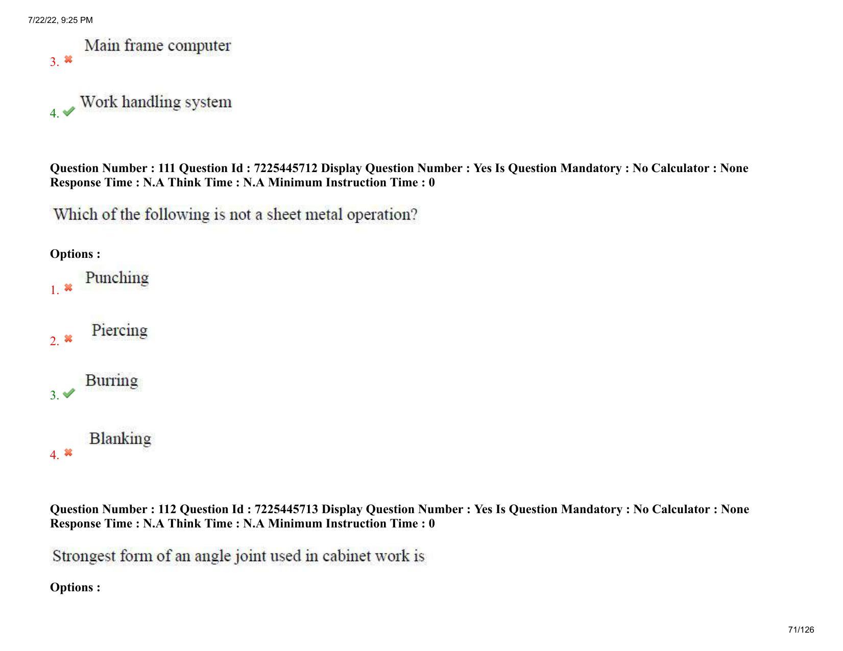 AP ECET 2022 - MECHANICAL ENGINEERING Question Paper With Preliminary Keys - Page 71