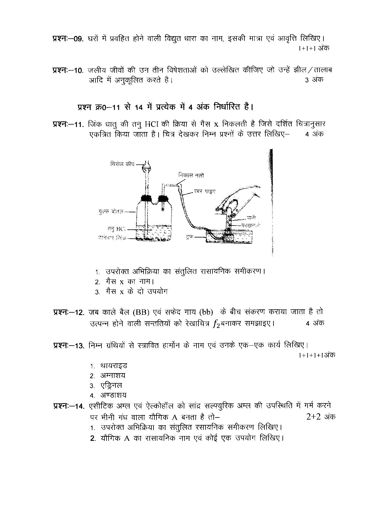 CGBSE Class 10 Sample Paper for Science (old) - Page 8