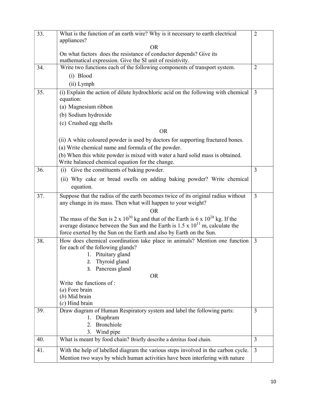 NIOS Class 10 Science (212) Sample Paper - Page 10